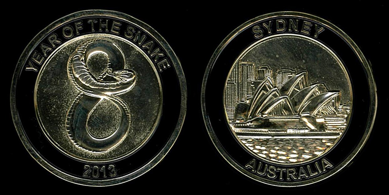 Opera House Year of Ther Snake Coin 2013